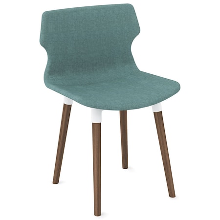 Officesource Allure Collection Modern Chair with Light Wood Legs 04AL2AMGWLFTLWH